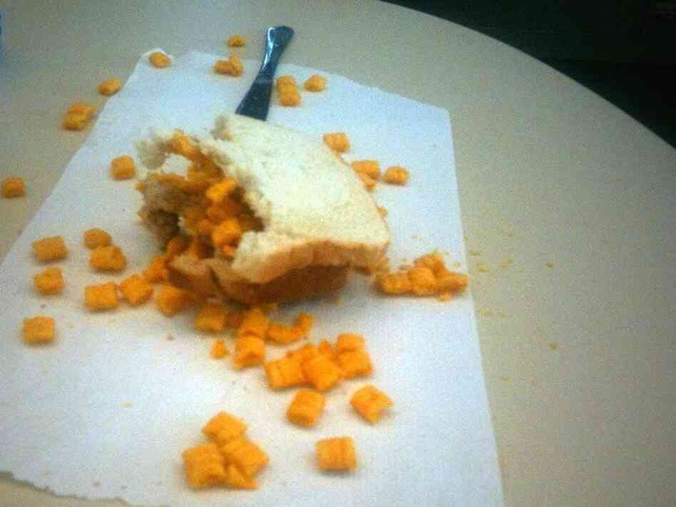 Half-eaten sandwich Half-eaten sandwich
